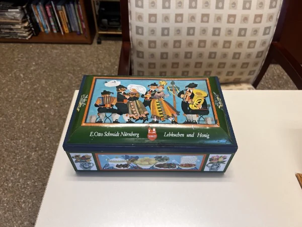 A tin box from Germany.