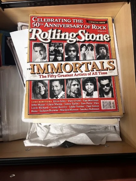 A Rolling Stone “Immortals” cover in the collection.