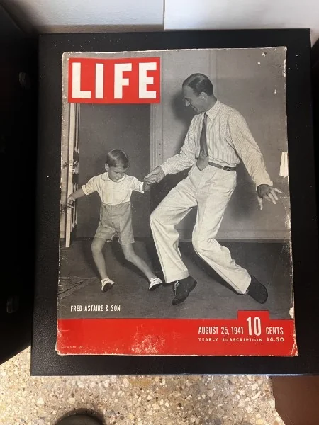 A LIFE magazine cover featuring Fred Astaire and his son, dated August 25, 1941.