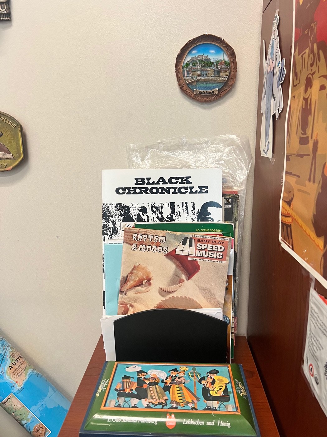 A Black Chronicle display at the Center for History and Culture.