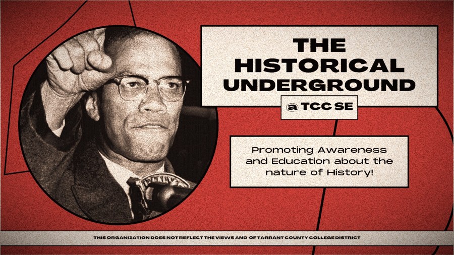 The Historical Underground’s original red banner with its name and educational mission.
