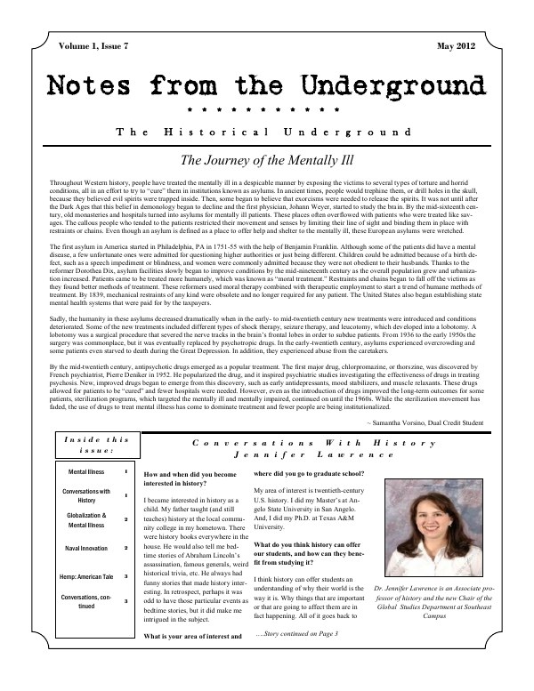 Cover of Volume 1, Issue 7