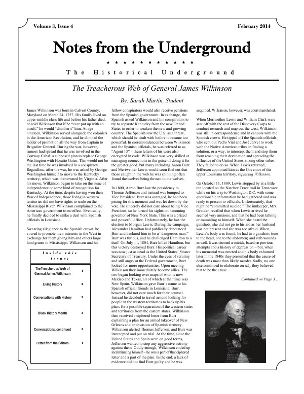 Cover of Notes from the Underground, Volume 3, Issue 4, February 2014