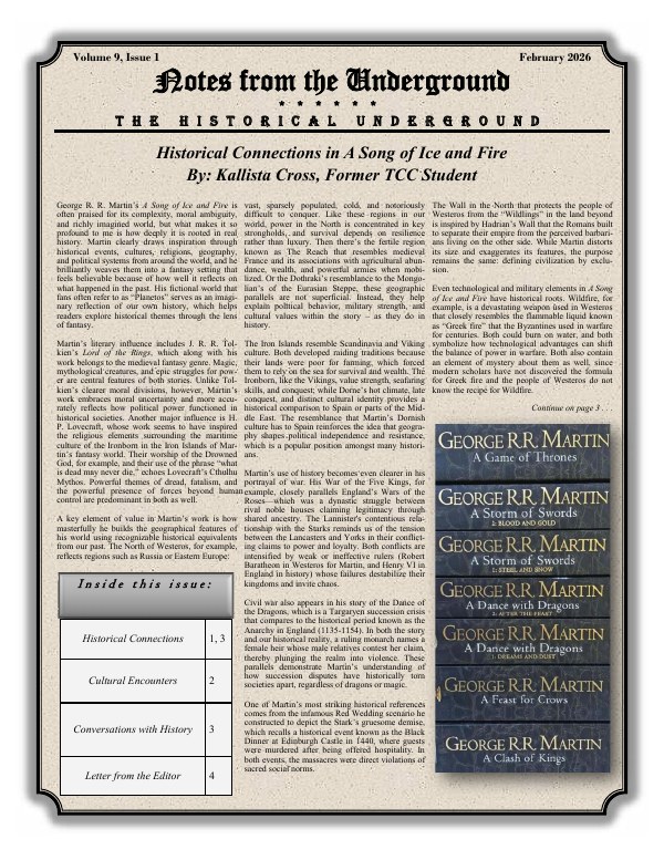 Cover of Notes from the Underground, Volume 9, Issue 1, February 2026
